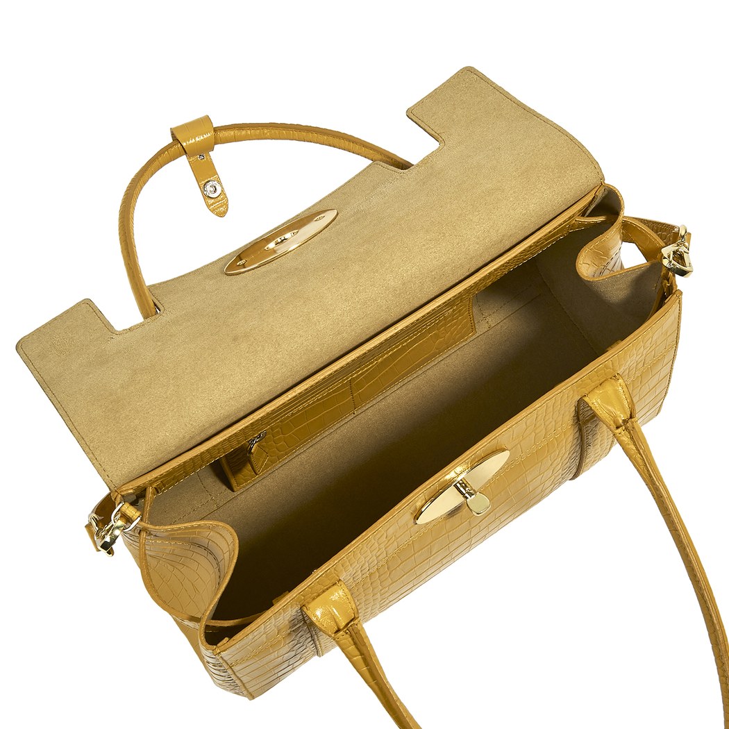 Demelza Kadın Kroko Baskılı Deri Omuz Askılı Çanta