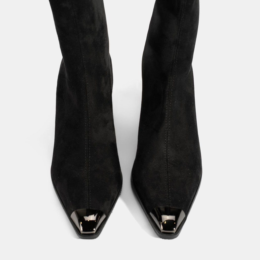 DESA Kadın Siyah Kalın Topuklu Stretch Çizme