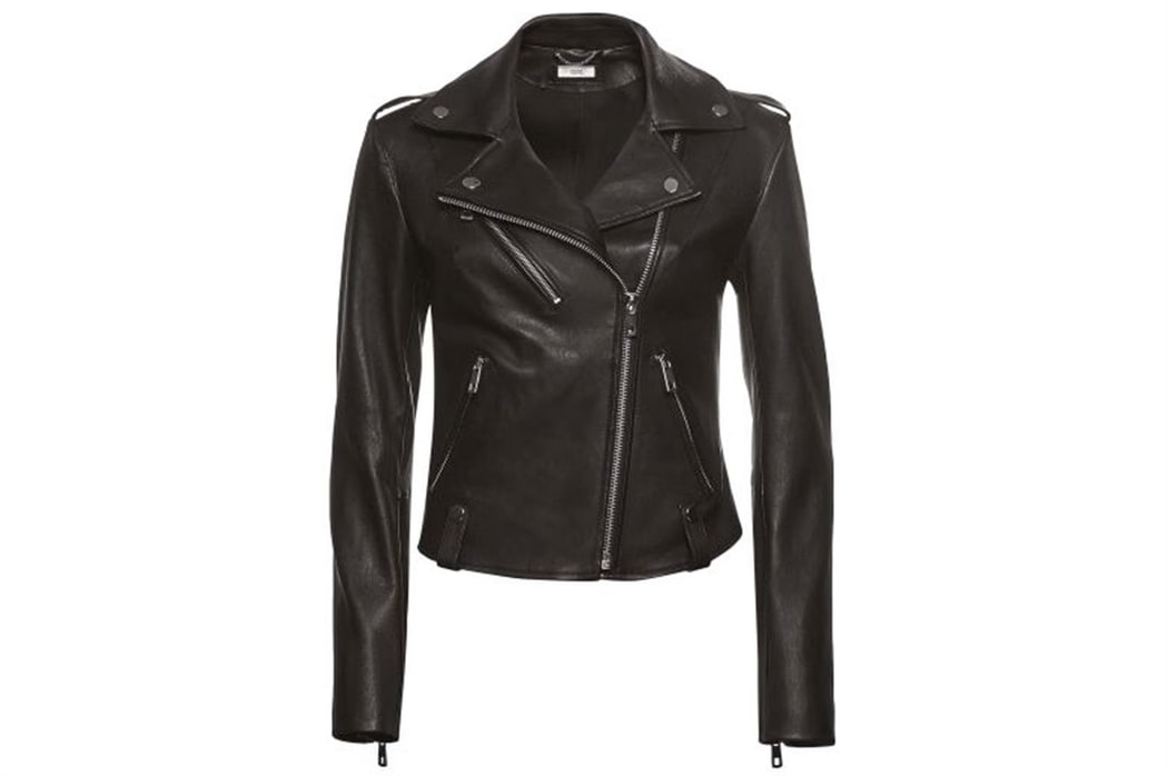 Dessey Kadın Deri Streç Biker Ceket