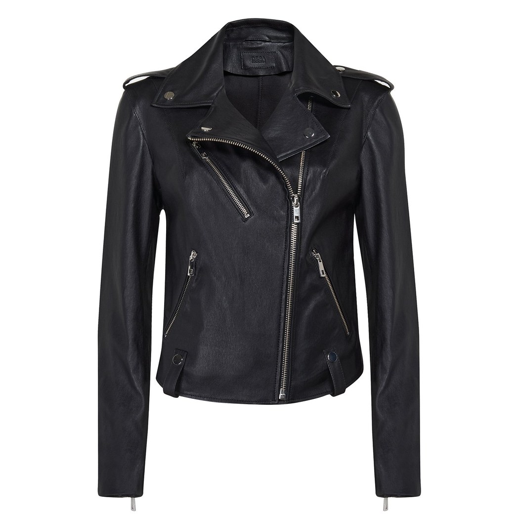 Dessey Kadın Deri Streç Biker Ceket