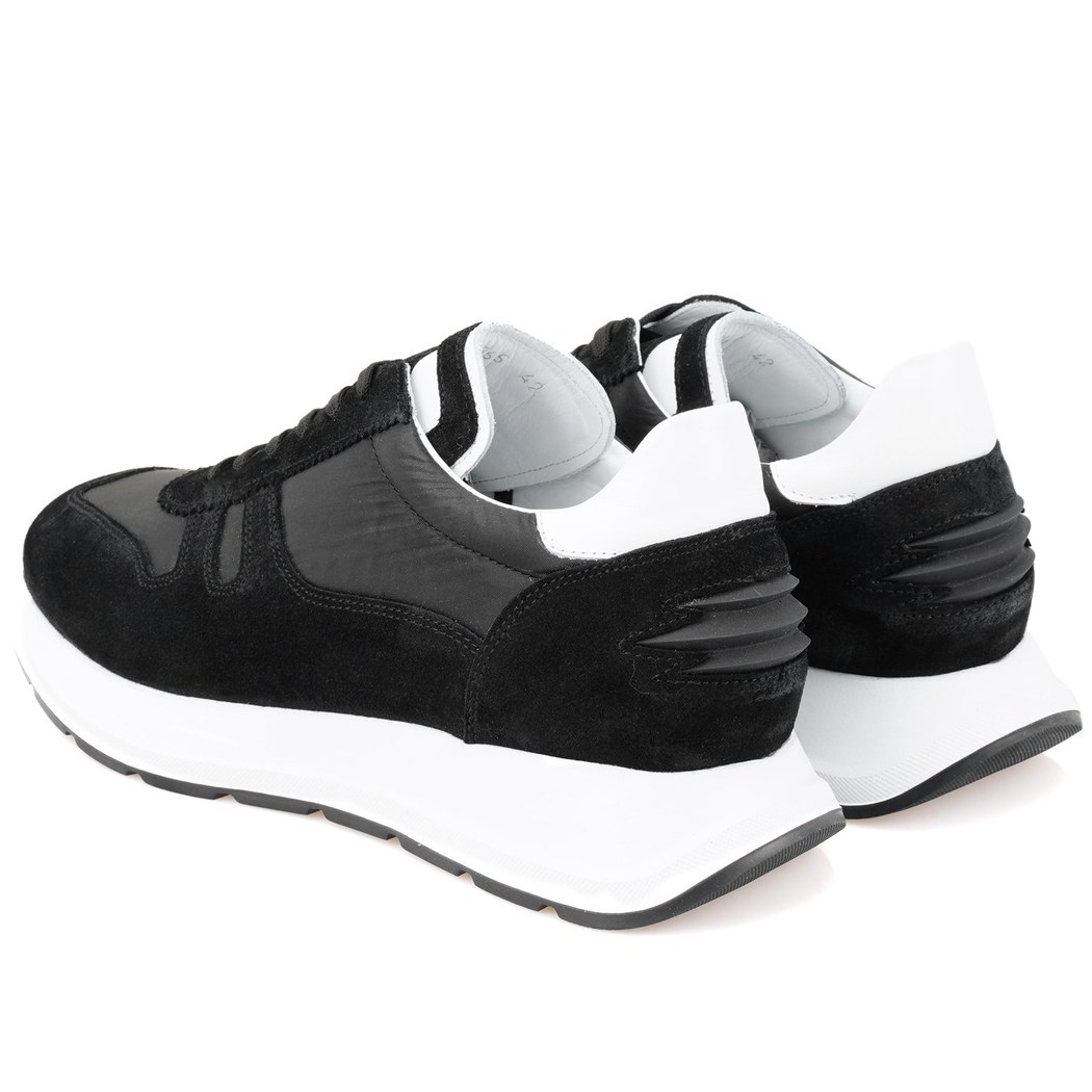 Destine Siyah Erkek Spor Süet Deri Ayakkabı