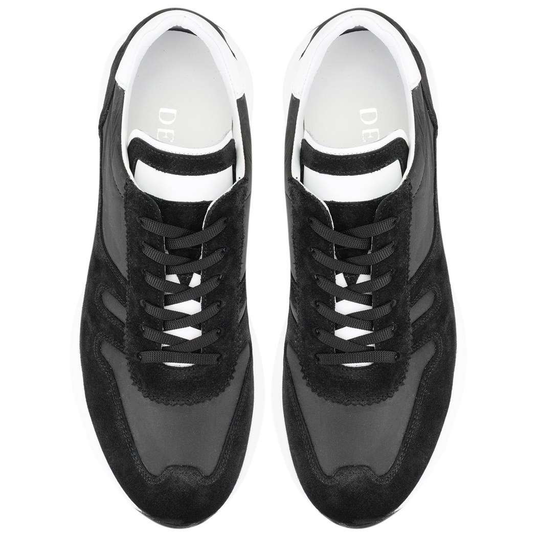 Destine Siyah Erkek Spor Süet Deri Ayakkabı