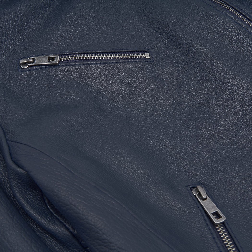 Destiny Lacivert Kadın Deri Ceket