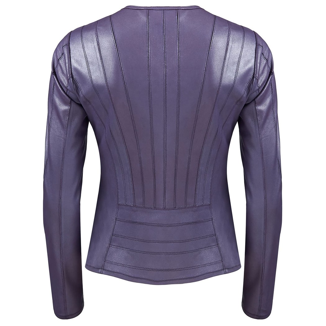 Deundria Kadın Fit Panelli Deri Ceket