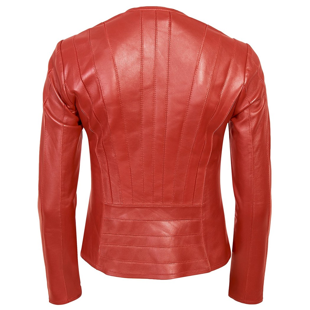 Deundria Kadın Panelli Fit Deri Ceket