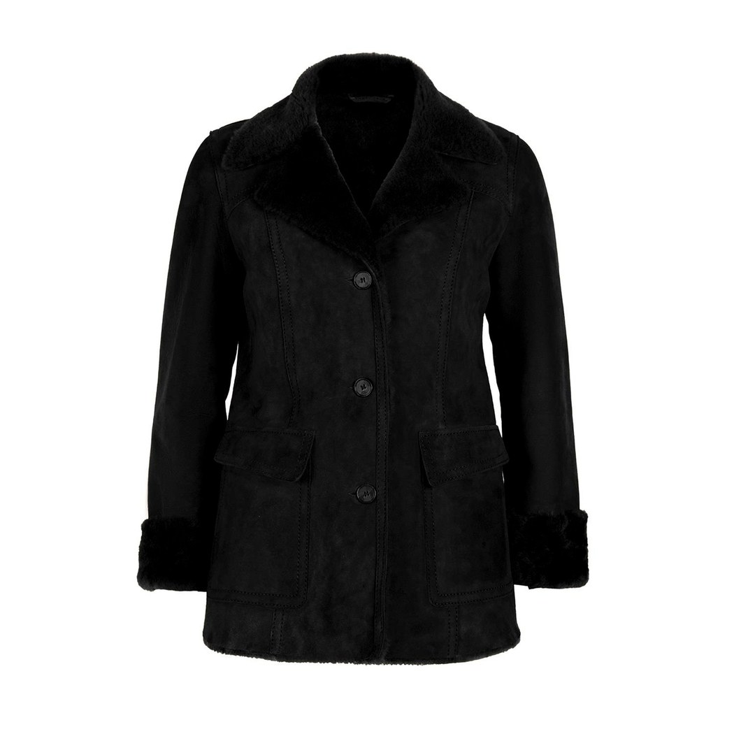 Diany Siyah Kürk Ceket