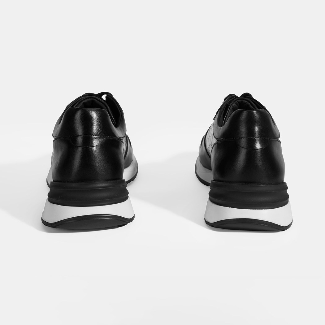 Dimitrin Siyah Erkek Deri Bağcıklı Spor Ayakkabı