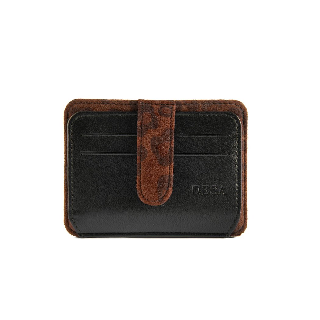 Diona Siyah/ Leopar Baskılı Kadın Cüzdan