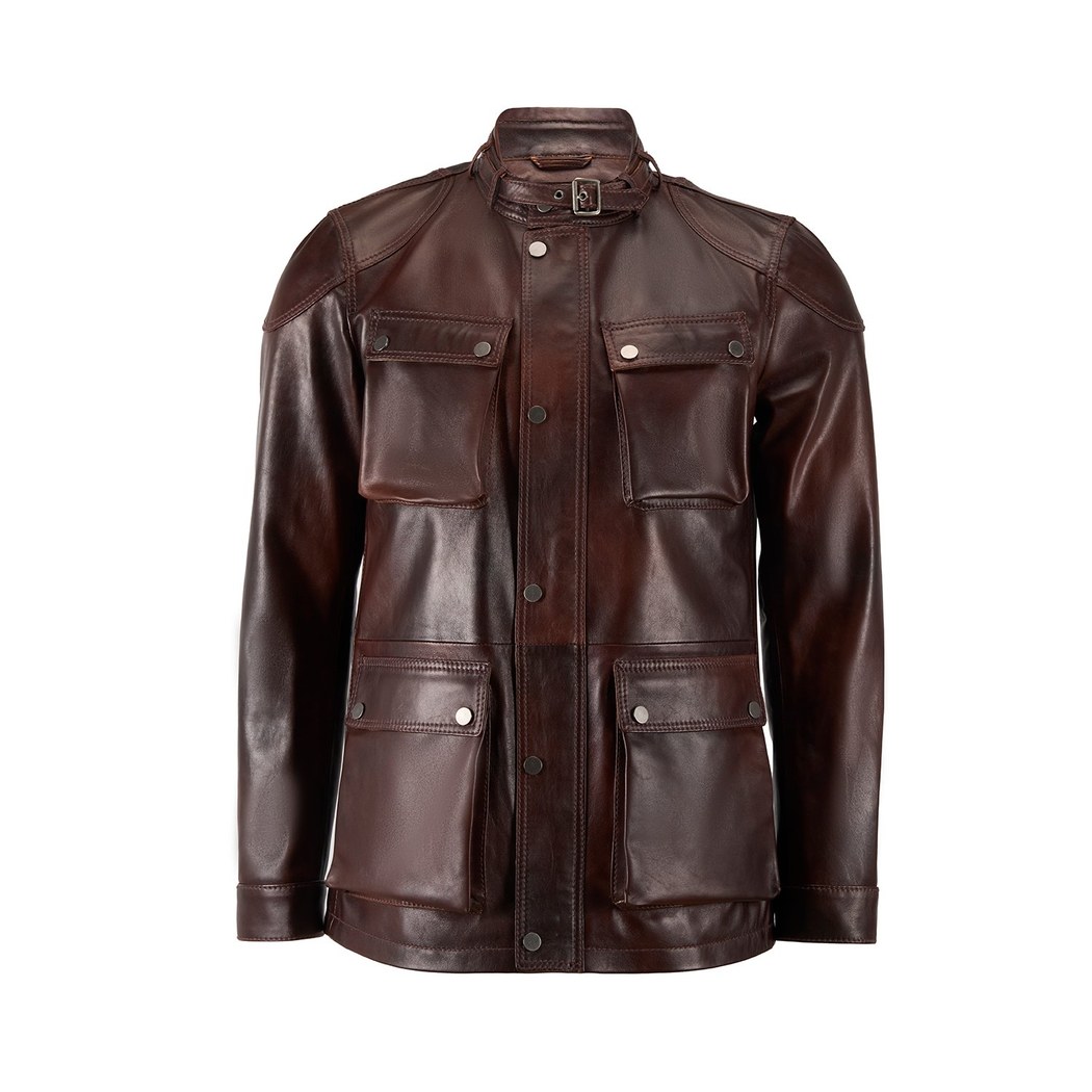 Dione Kahve Erkek Deri Mont