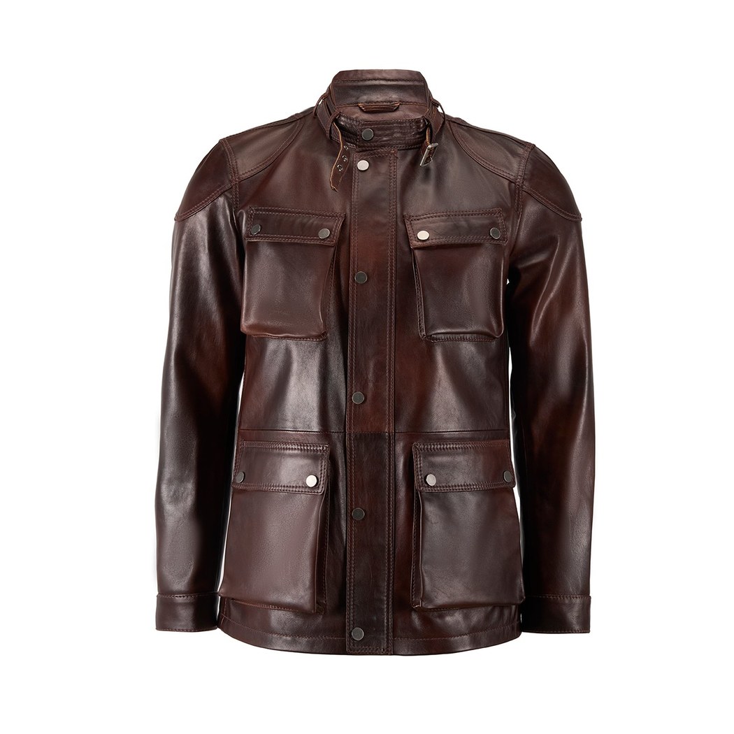 Dione Kahve Erkek Deri Mont