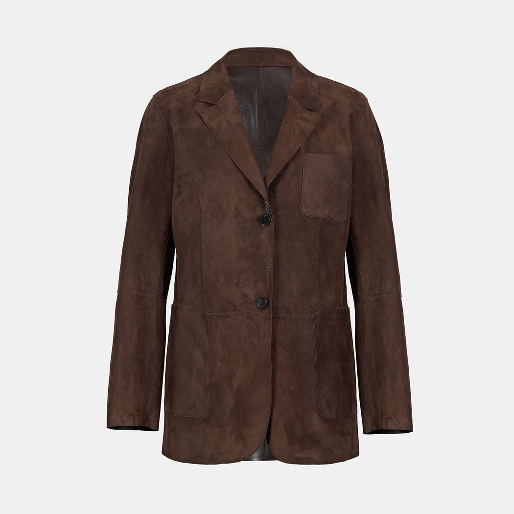 Dioran Kahve Kadın Çift Taraflı Süet Ceket