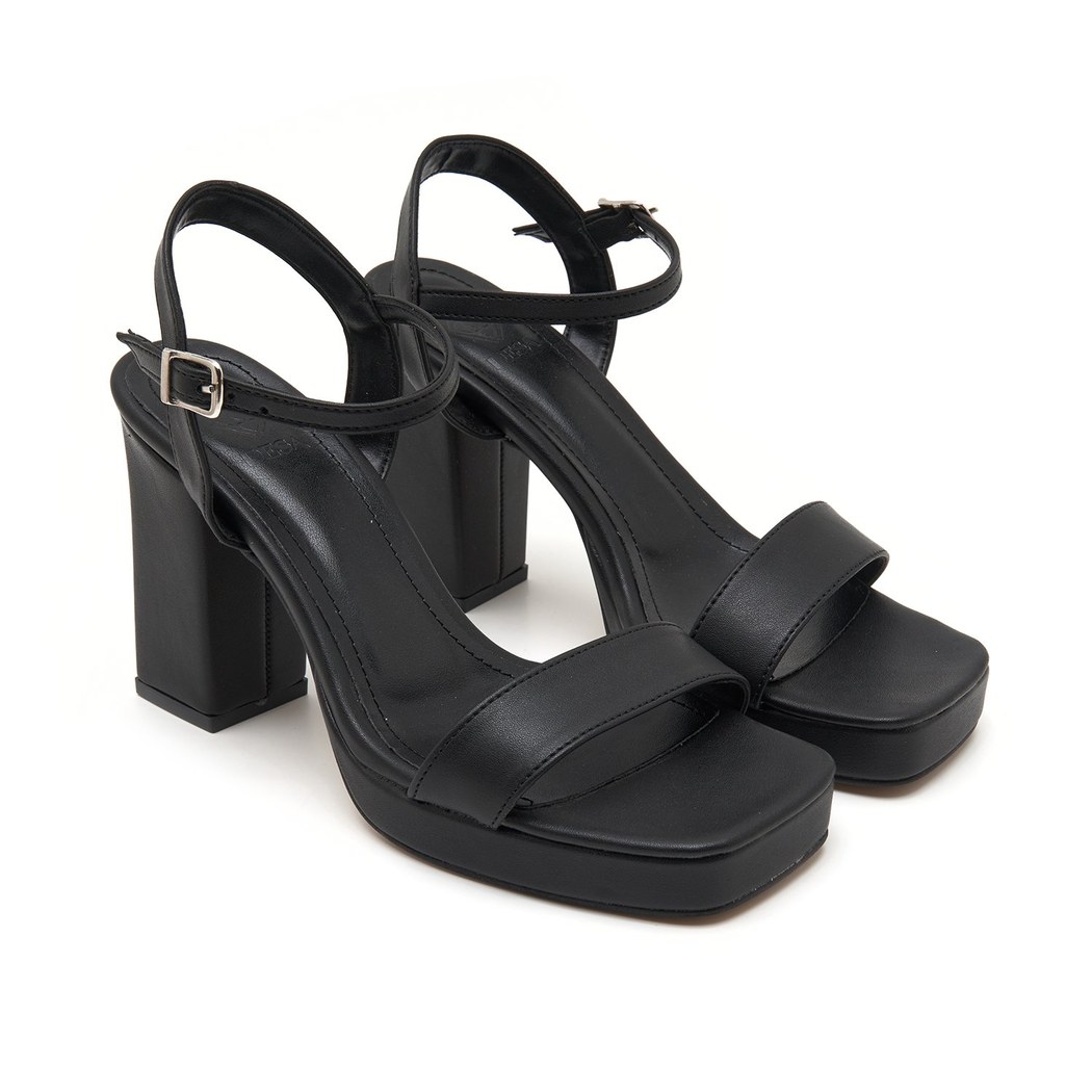 Dolla Siyah Kadın Platformlu Sandalet