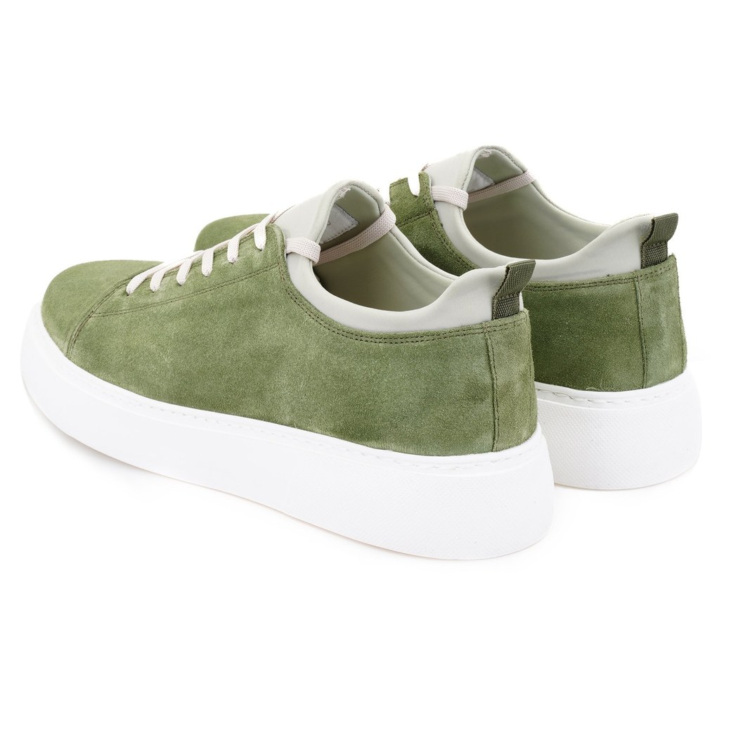 Donna Yeşil Erkek Spor Süet Deri Ayakkabı