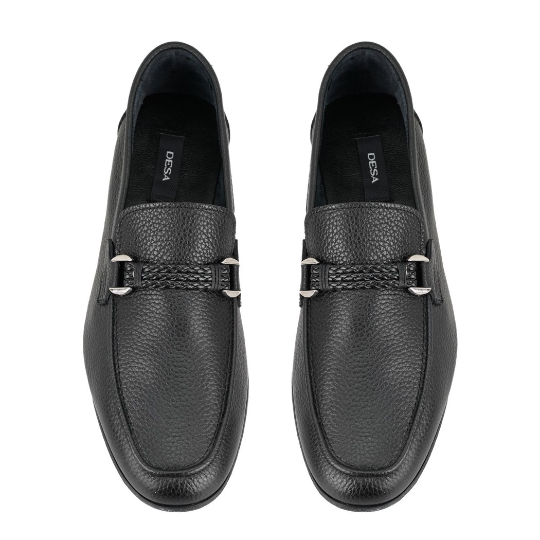 Drake Siyah Erkek Deri Loafer