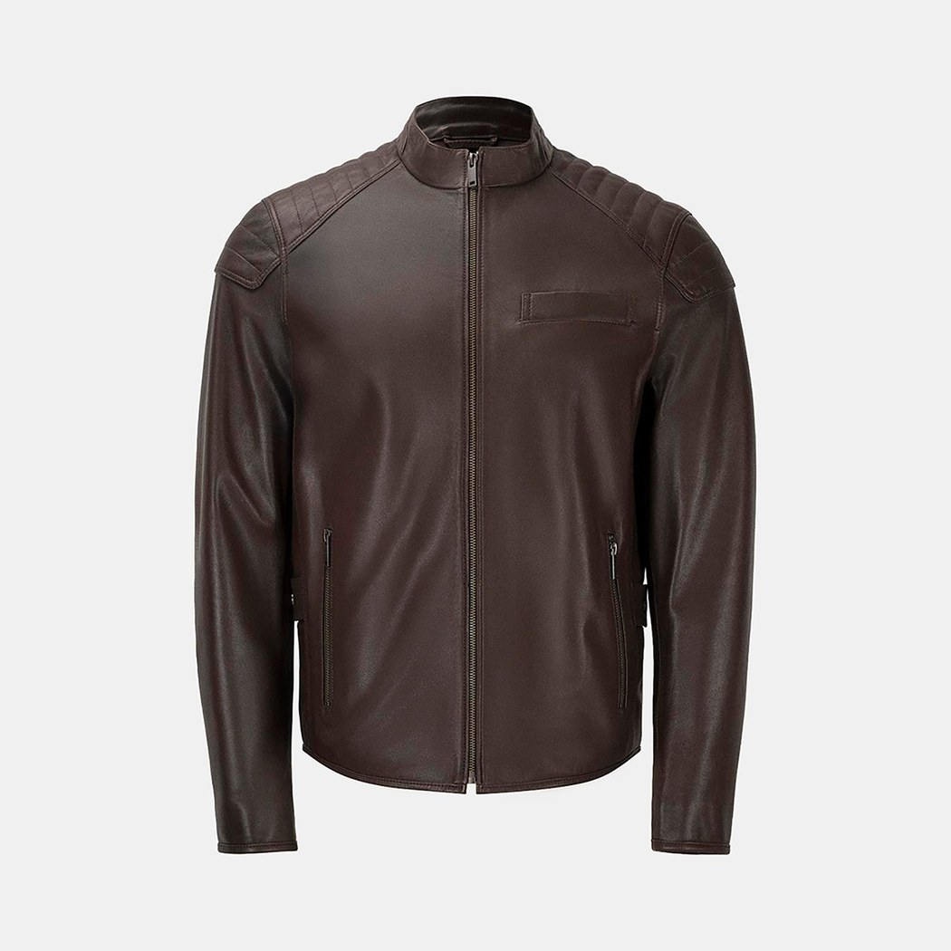 Dugan Kahve Erkek Deri Mont