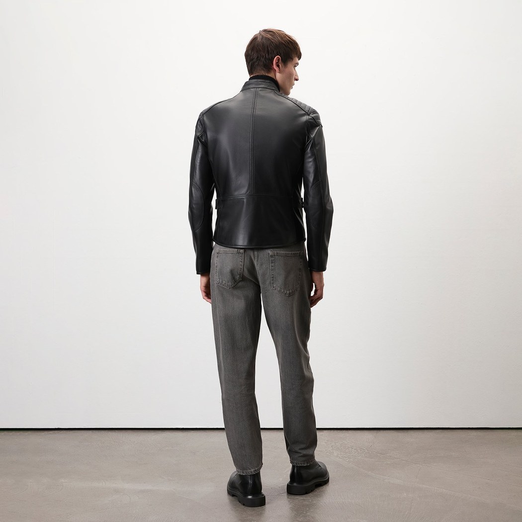 Dugan Siyah Erkek Deri Mont