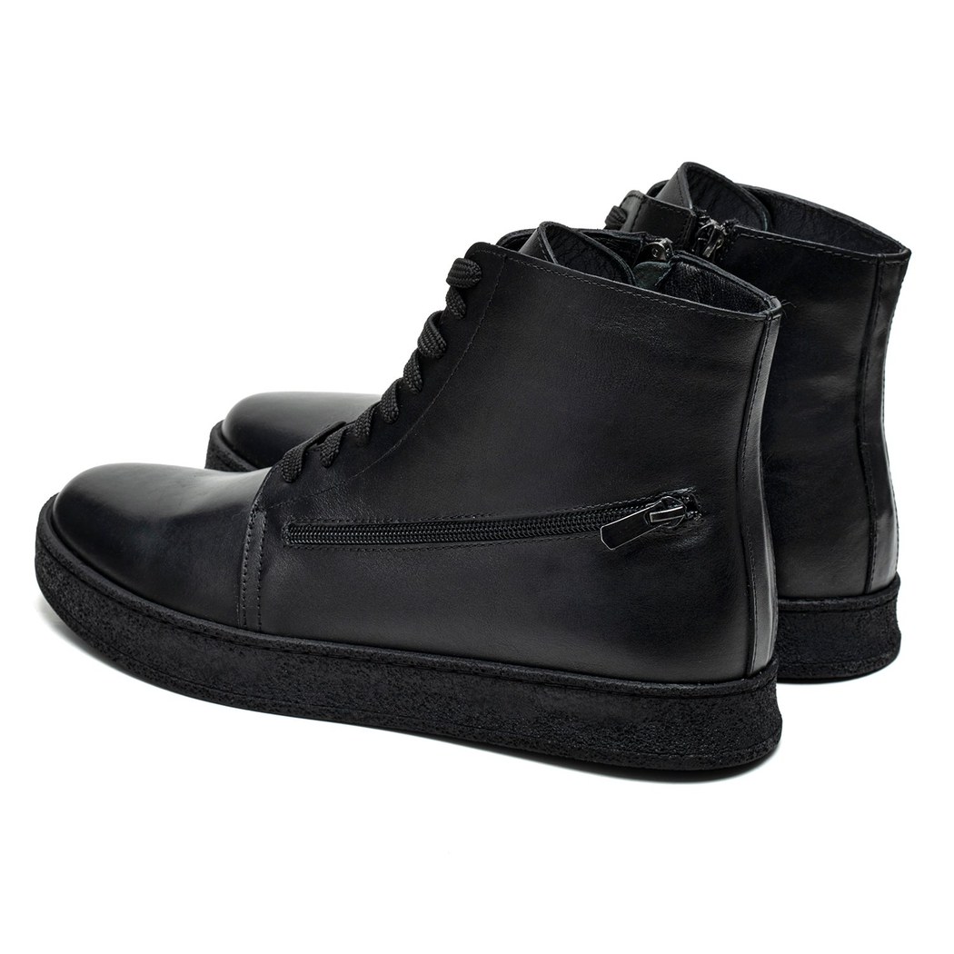 Duren Siyah Erkek Deri Bot