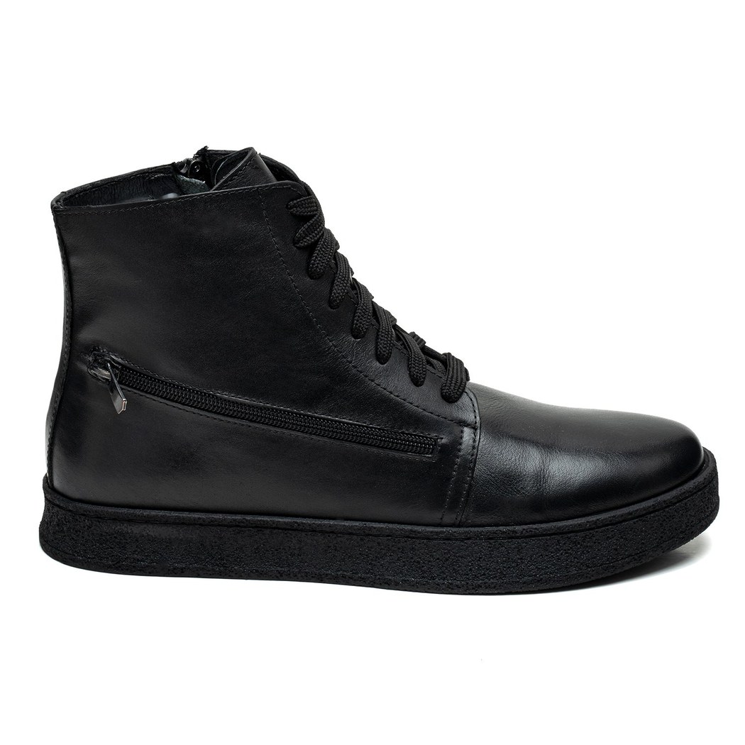 Duren Siyah Erkek Deri Bot