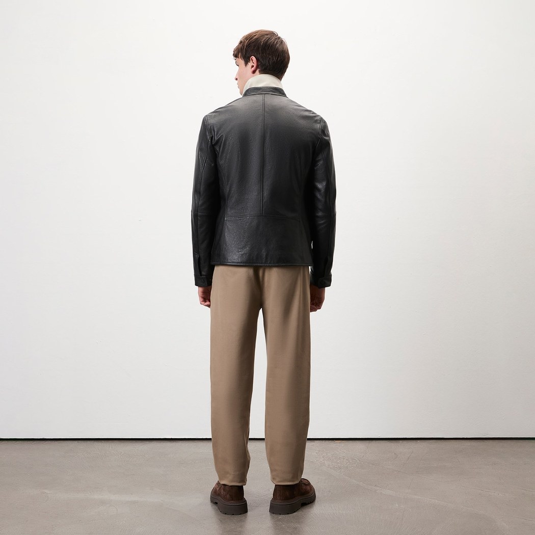 Dyami Siyah Erkek Deri Mont