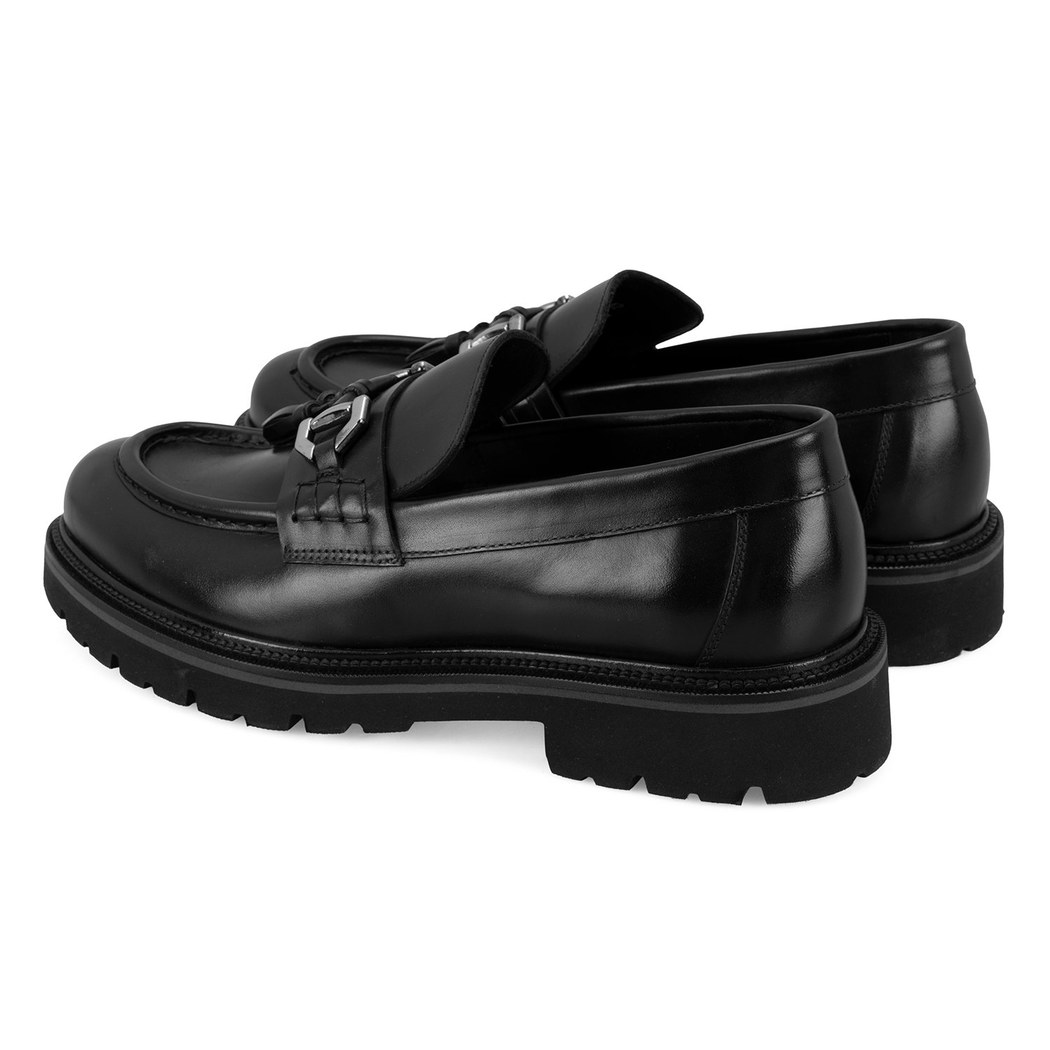 Edene Siyah Erkek Deri Loafer
