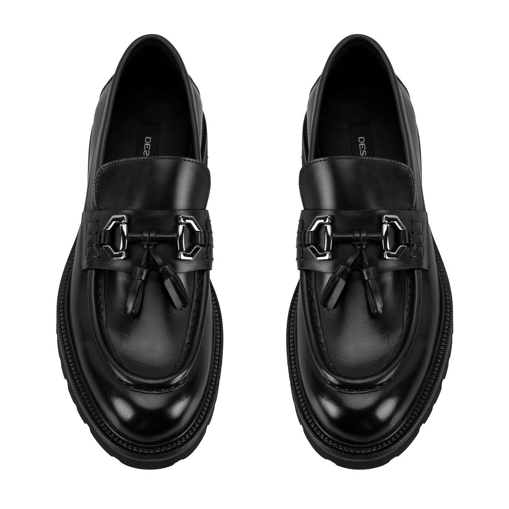 Edene Siyah Erkek Deri Loafer