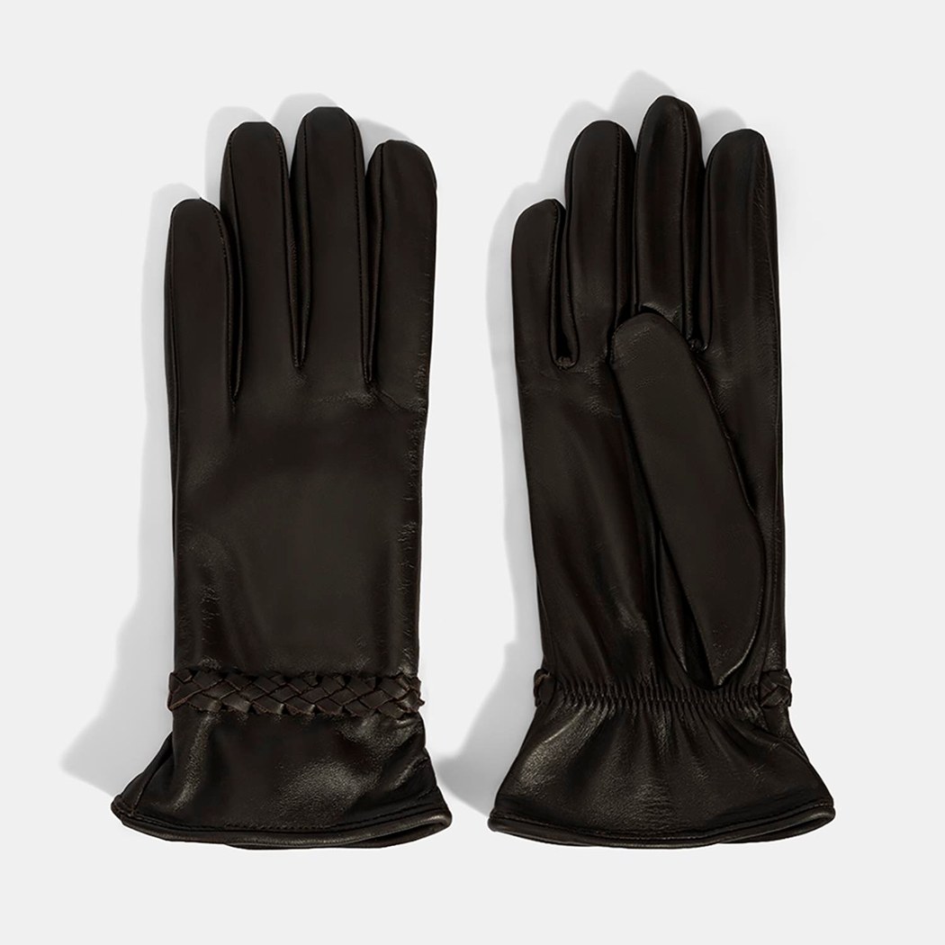 EE-403 KADIN ÖRGÜLÜ DERİ ELDİVEN