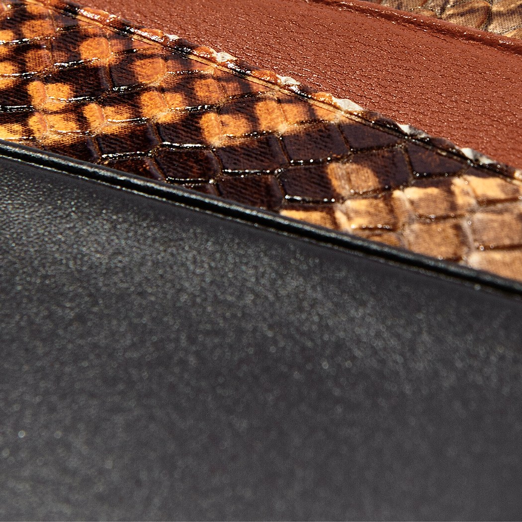 Eleena Kadın Piton Baskılı Deri Kartlık