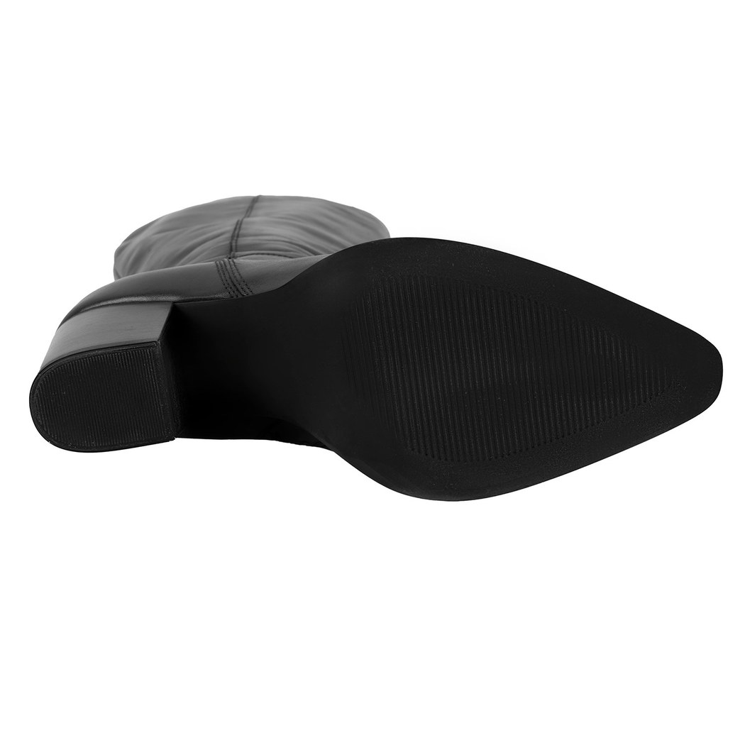 Eleni Siyah Kadın Deri Çizme