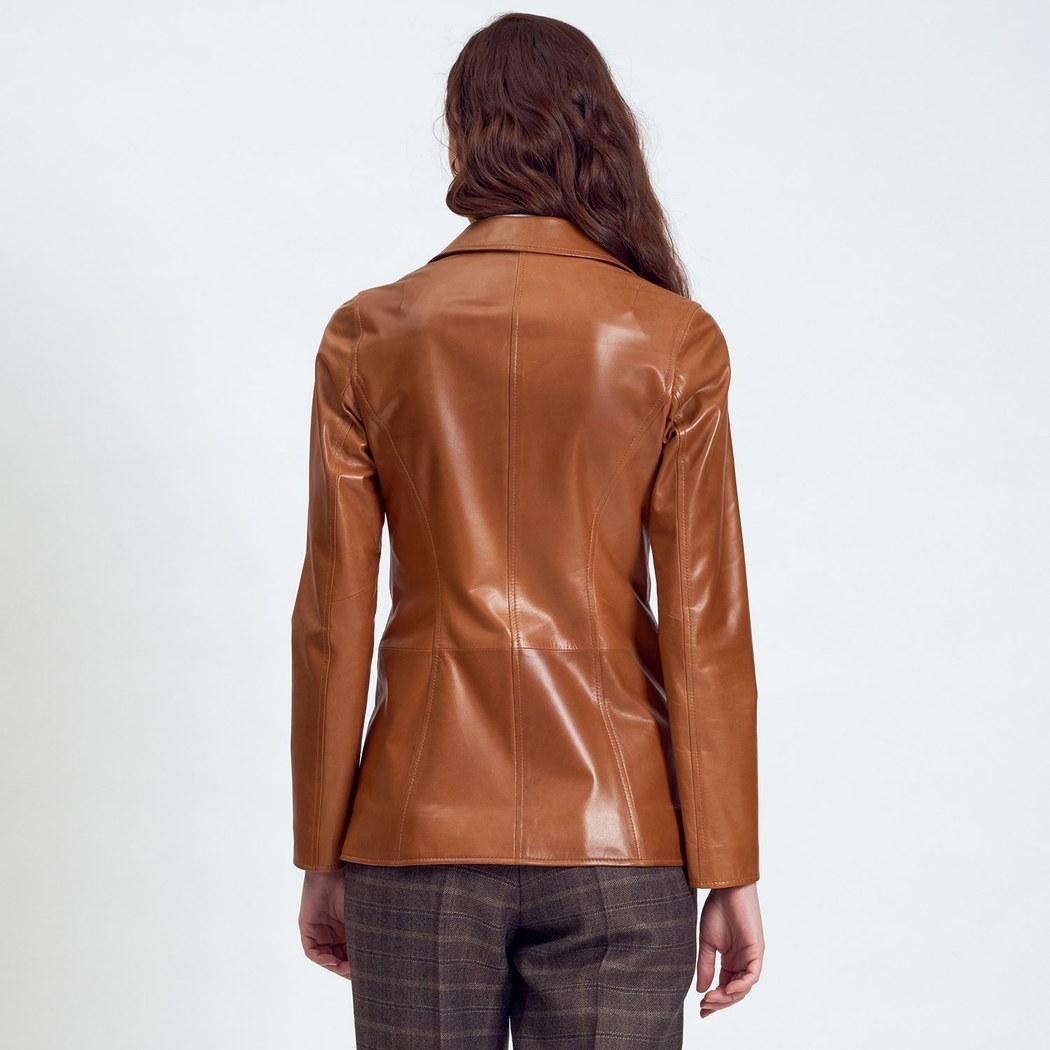 Elenore Kadın Deri Blazer Spor Ceket