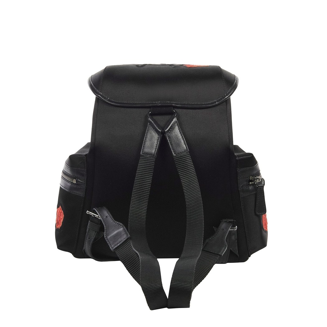 Elisa Siyah Kadın Saten Sırt Çantası