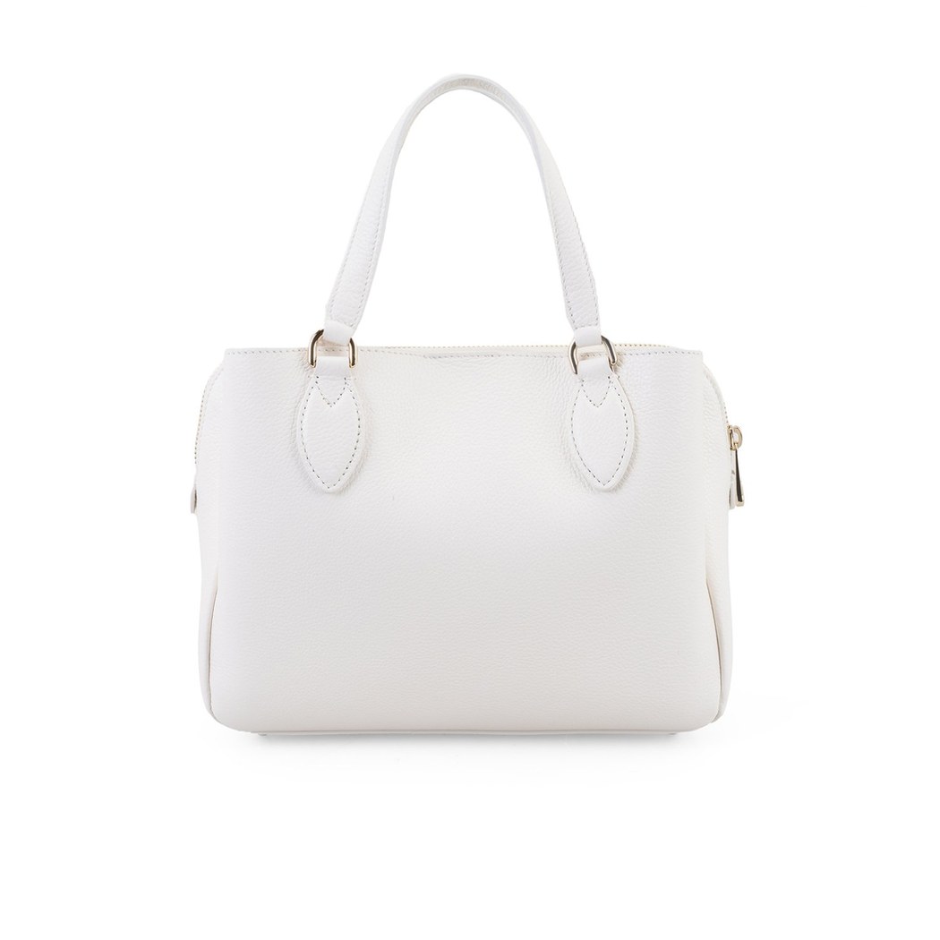 Emil Beyaz Kadın Deri El Çantası