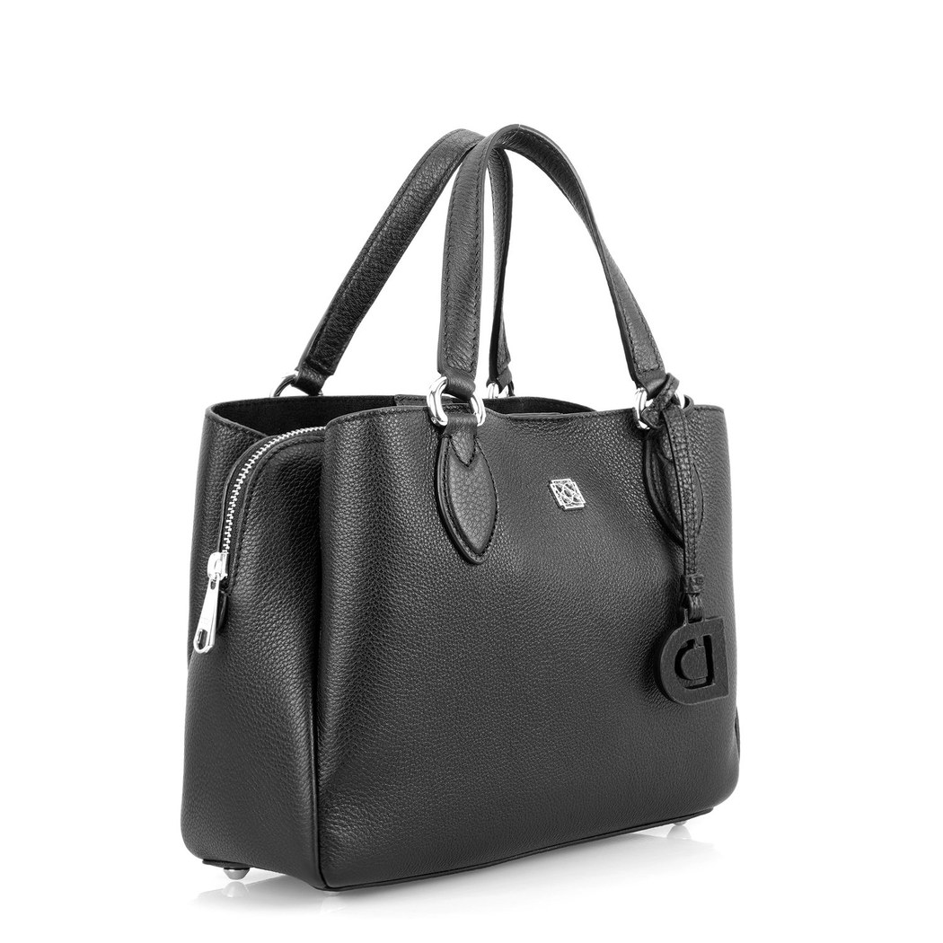 Emil Siyah Kadın Deri El Çantası