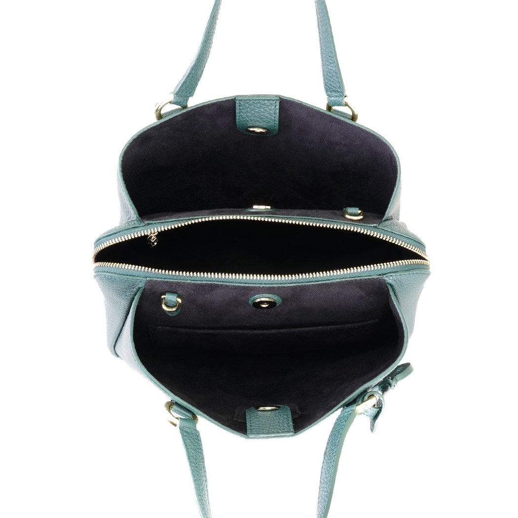 Emil Yeşil Kadın Deri El Çantası