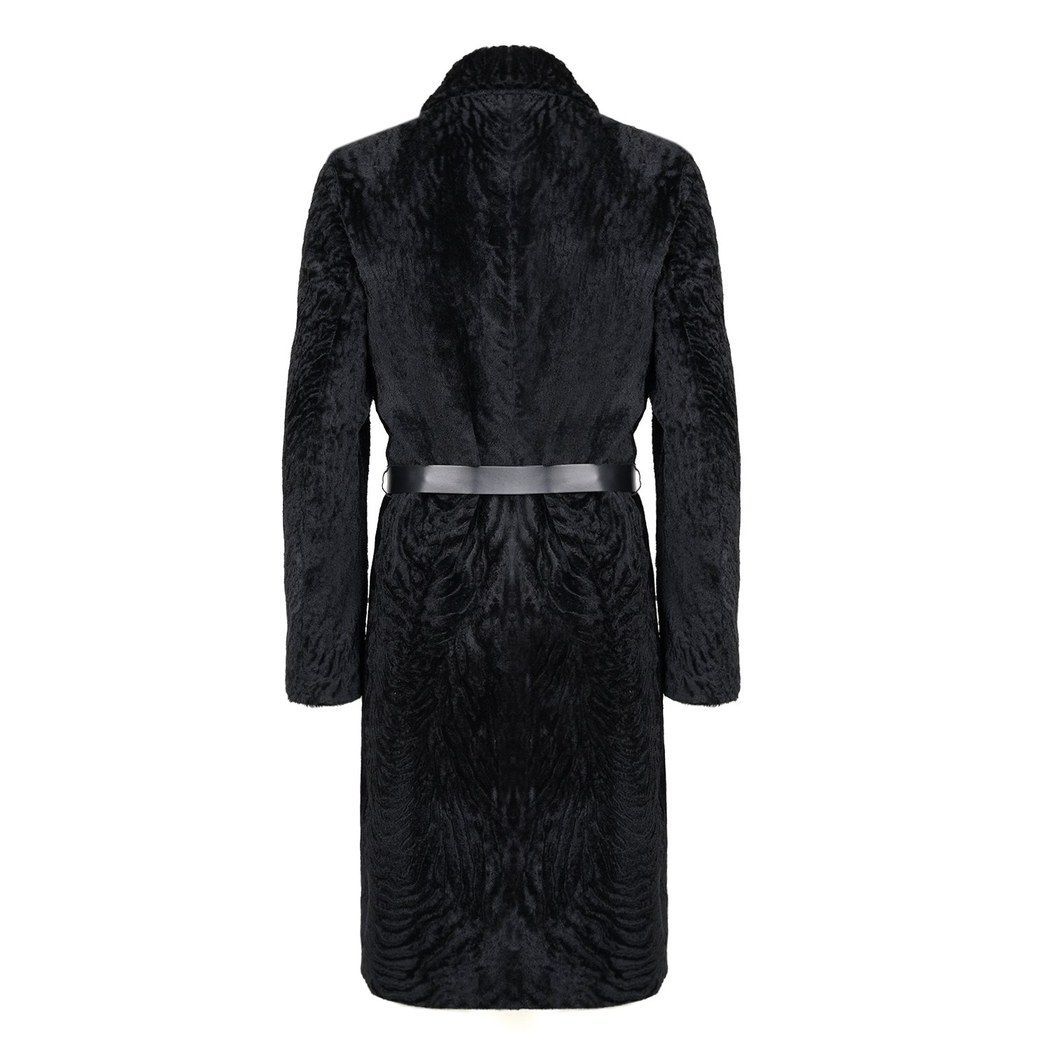 Emilly Siyah Kadın Kürk Kaban