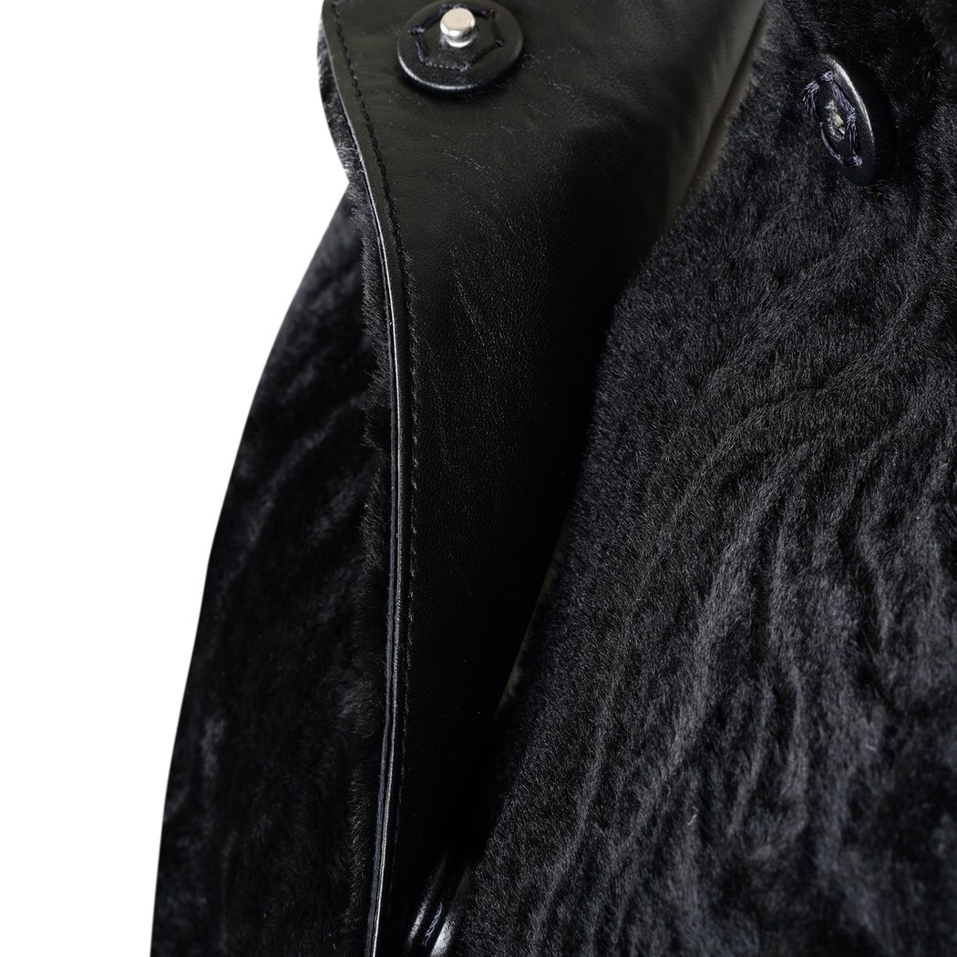 Emilly Siyah Kadın Kürk Kaban