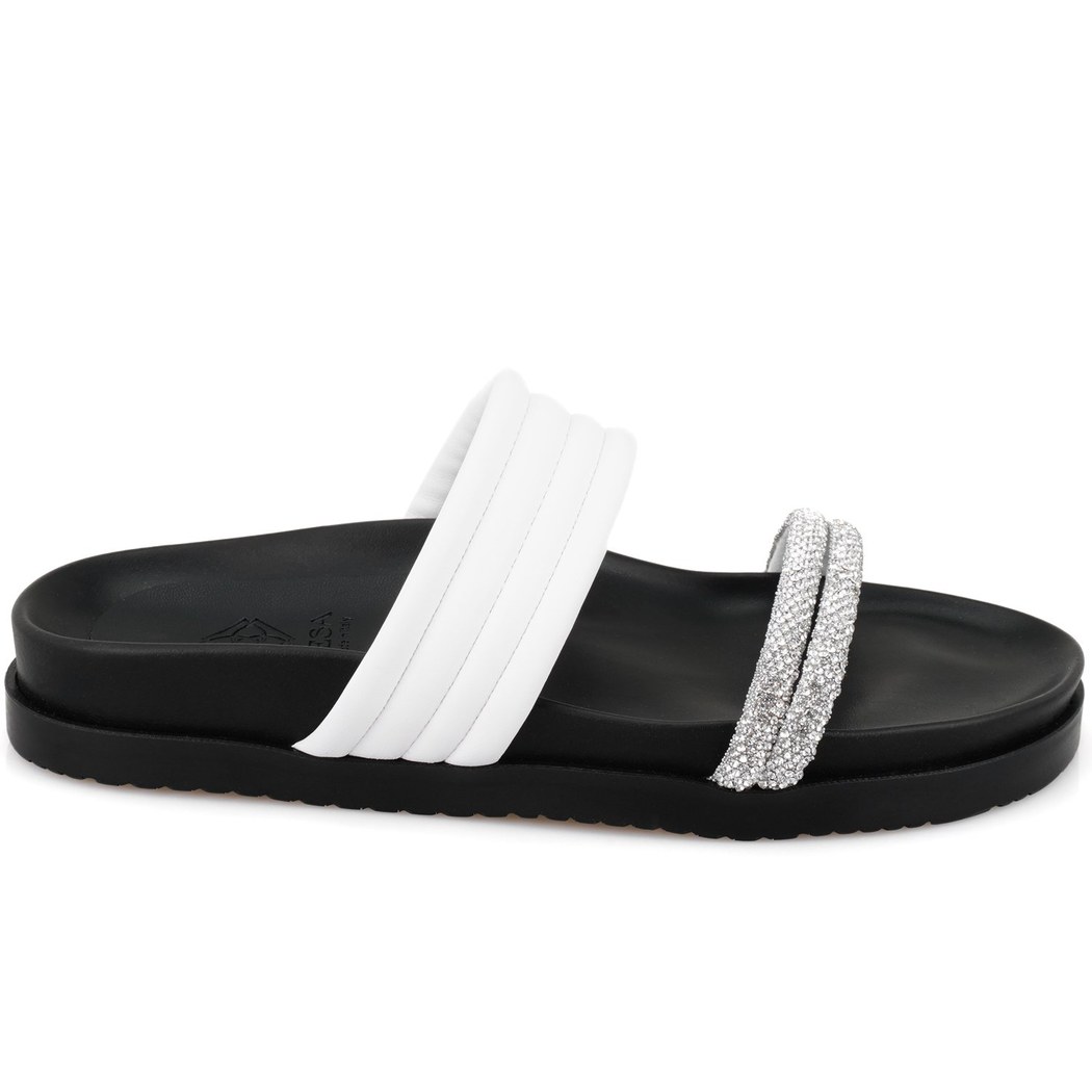 Emilo Beyaz Kadın DesaComfort Tabanlı Terlik