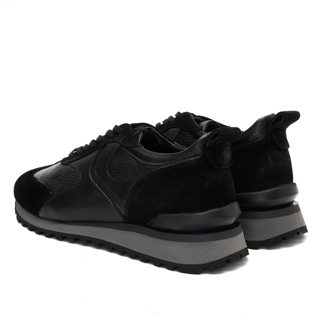 Emma Siyah Erkek Deri Spor Ayakkabı