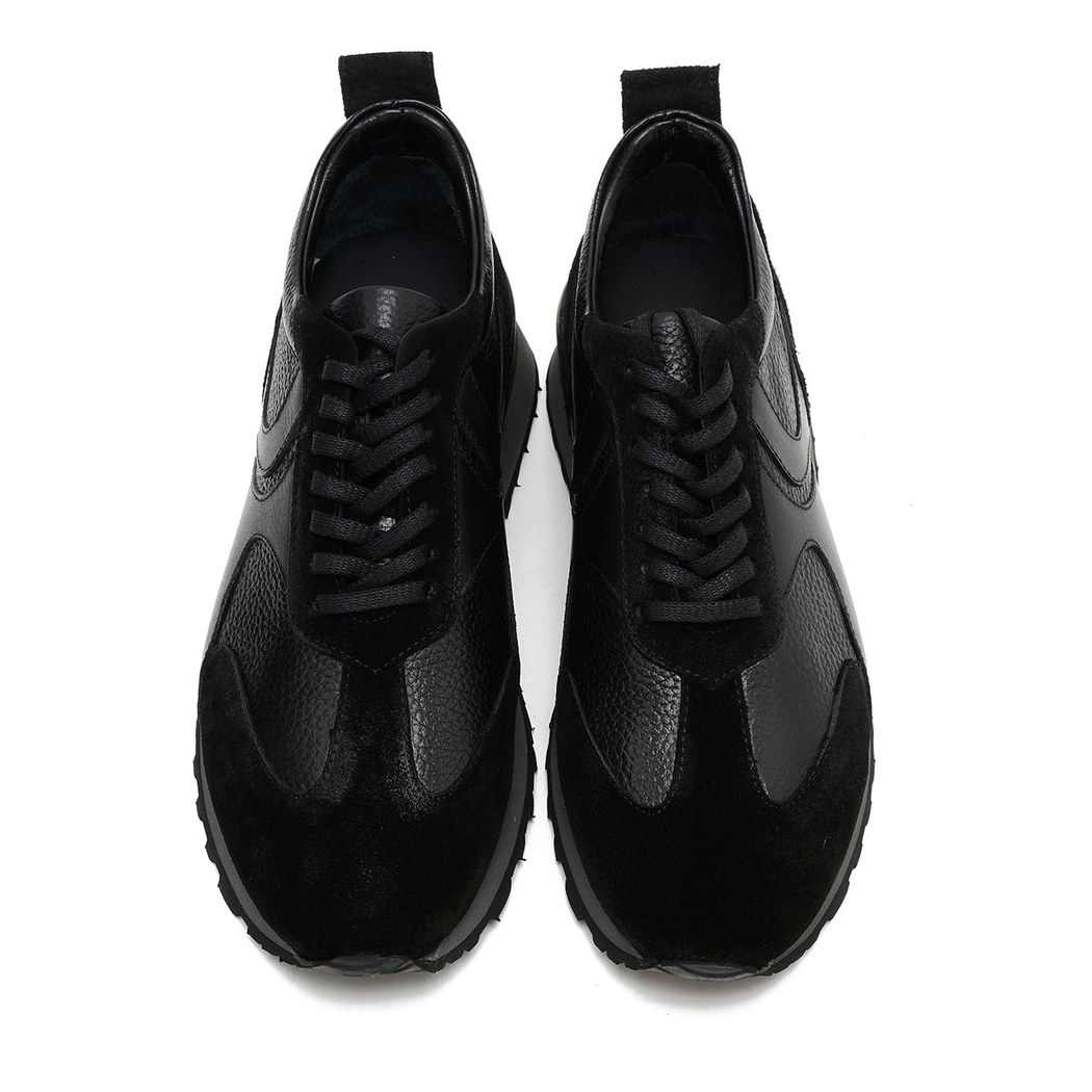 Emma Siyah Erkek Deri Spor Ayakkabı