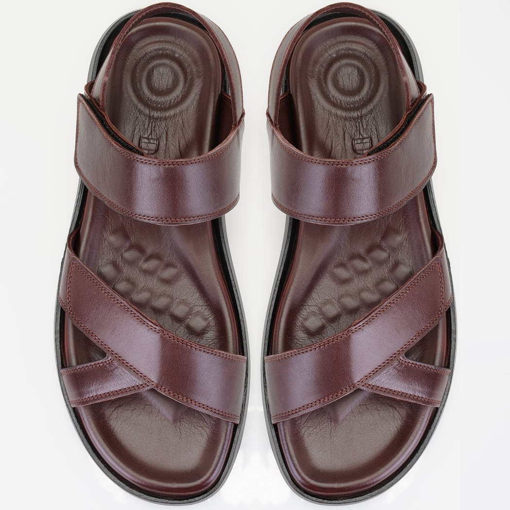 Erica Kahve Erkek Deri Sandalet