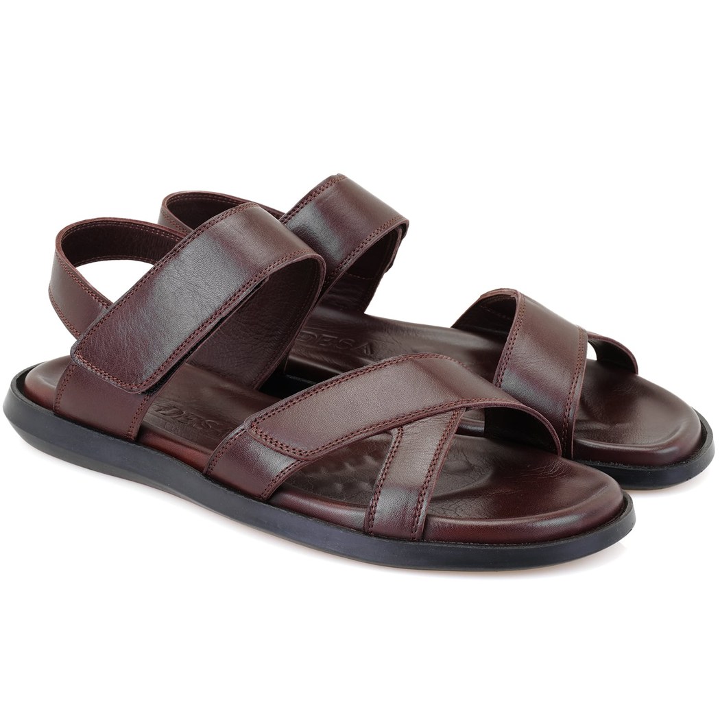 Erica Kahve Erkek Deri Sandalet