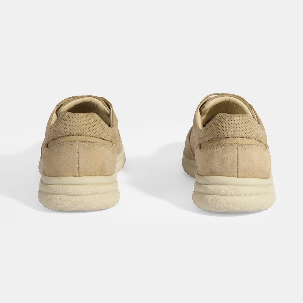 Erkek Bej Nubuk Deri Bağcıklı DesaComfort Günlük Ayakkabı