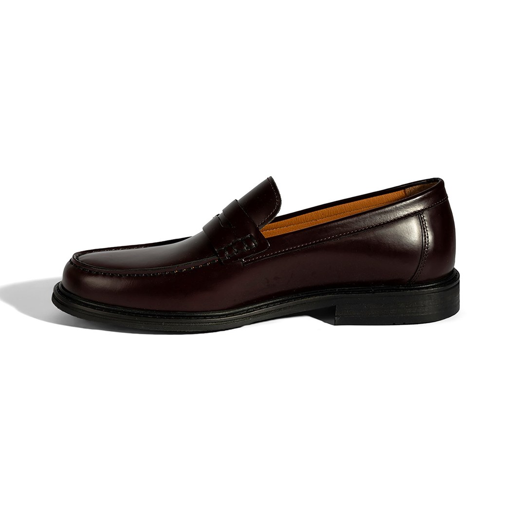Erkek Bordo Deri Loafer