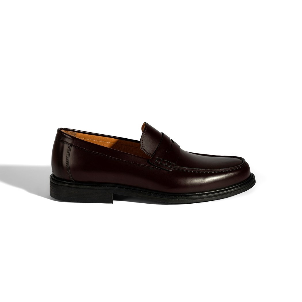 Erkek Bordo Deri Loafer