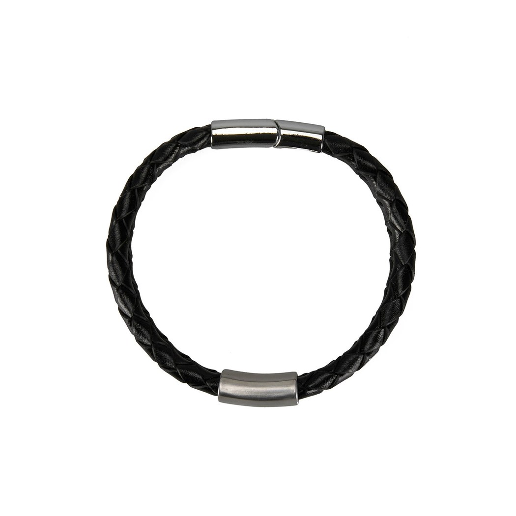 Erkek Deri Çelik Figürlü Bileklik