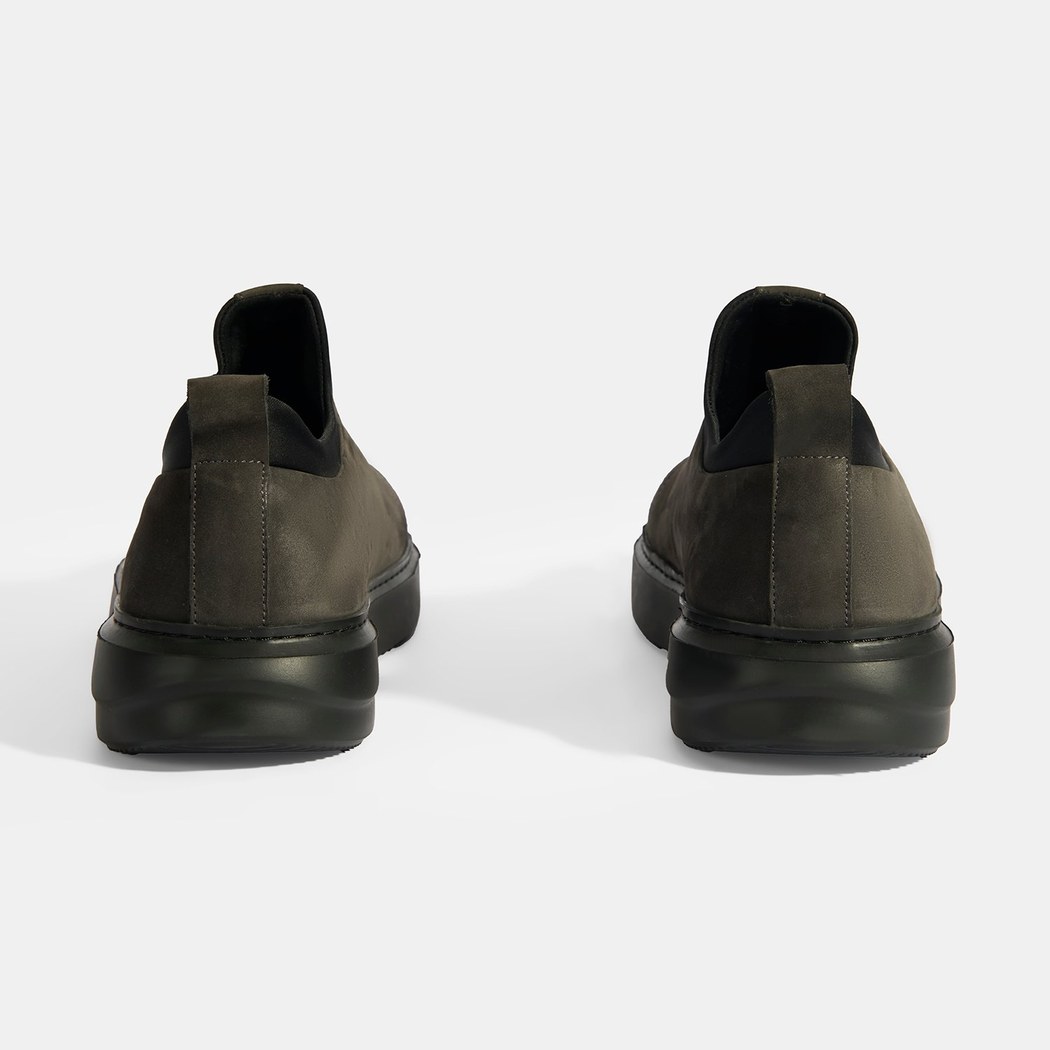 Erkek Gri Bağcıklı Deri Günlük Ayakkabı