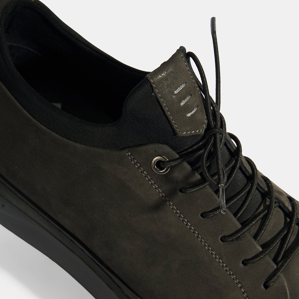 Erkek Gri Bağcıklı Deri Günlük Ayakkabı