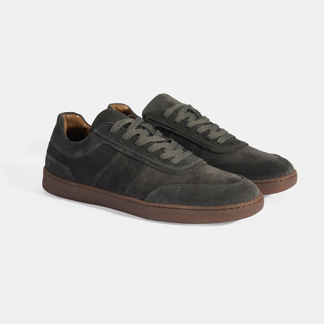 Erkek Gri Bağcıklı Süet Günlük Ayakkabı