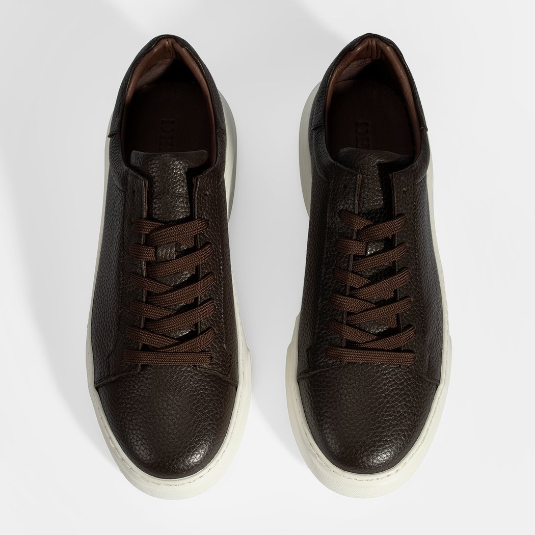 Erkek Kahve Bağcıklı Deri Günlük Ayakkabı