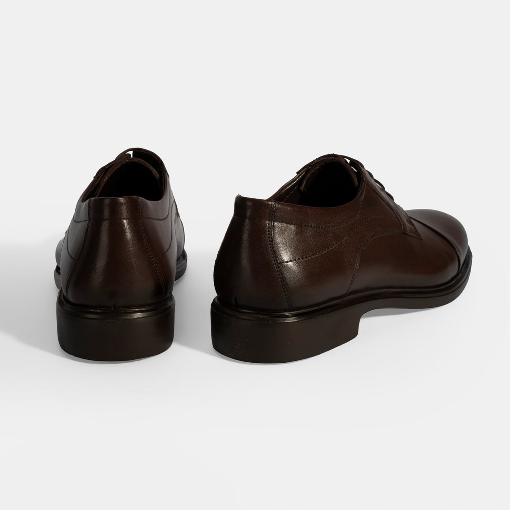 Erkek Kahve Bağcıklı Deri Klasik Ayakkabı