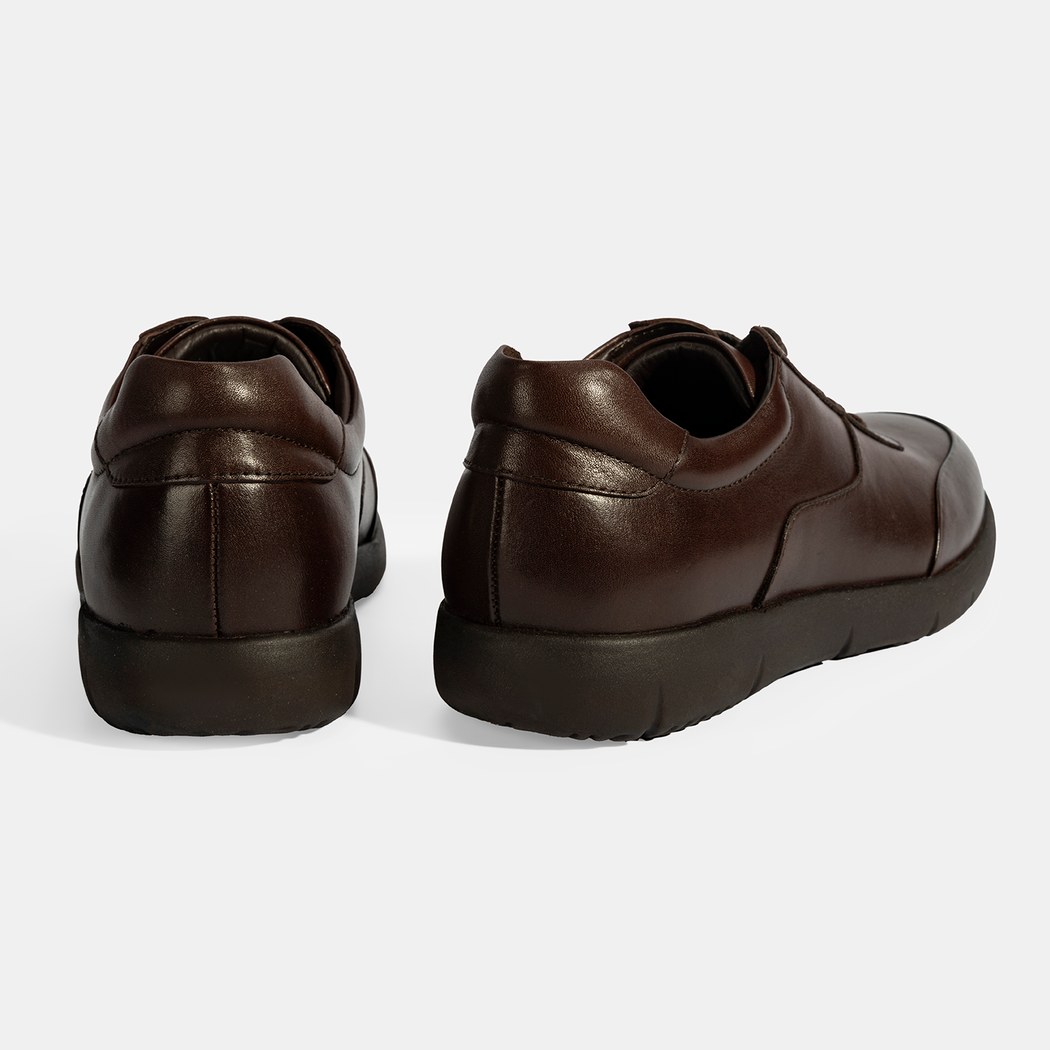 Erkek Kahve Bağcıklı Günlük Deri Ayakkabı